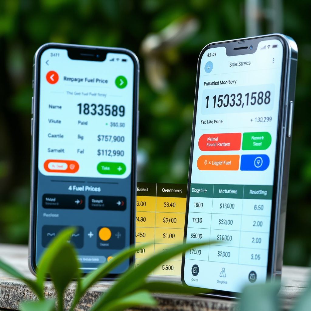 Captura de pantalla de aplicación gubernamental de monitoreo de precios de combustible mostrando tabla comparativa de precios