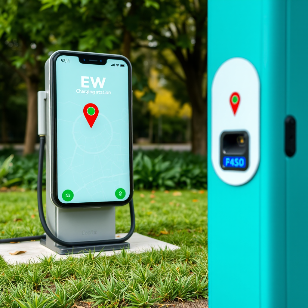 Aplicación localizadora de estaciones de carga para vehículos eléctricos mostrando puntos de carga de EV charging station en Buenos Aires